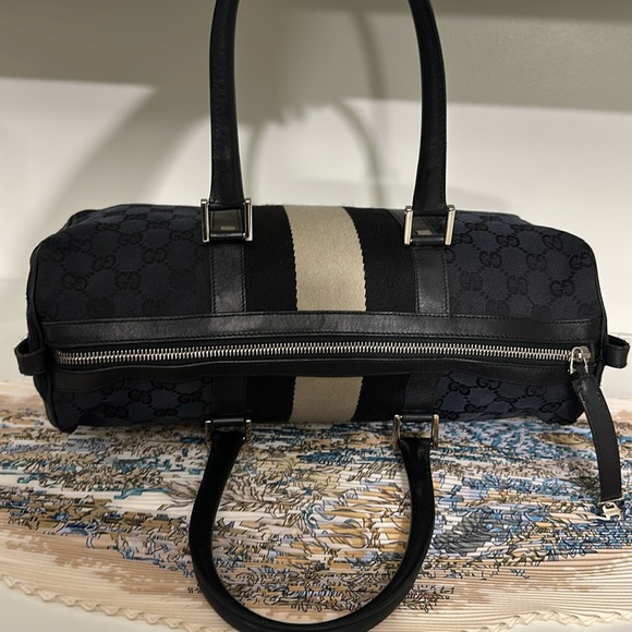 💙 Gucci GG Web Boston Handbag 💙 - Picture 9 of 17